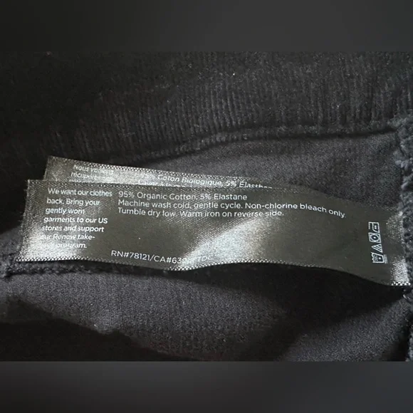 Eileen Fisher Black Wide-Leg Corduroy Trousers size 1x - Picture 3 of 9